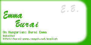 emma burai business card